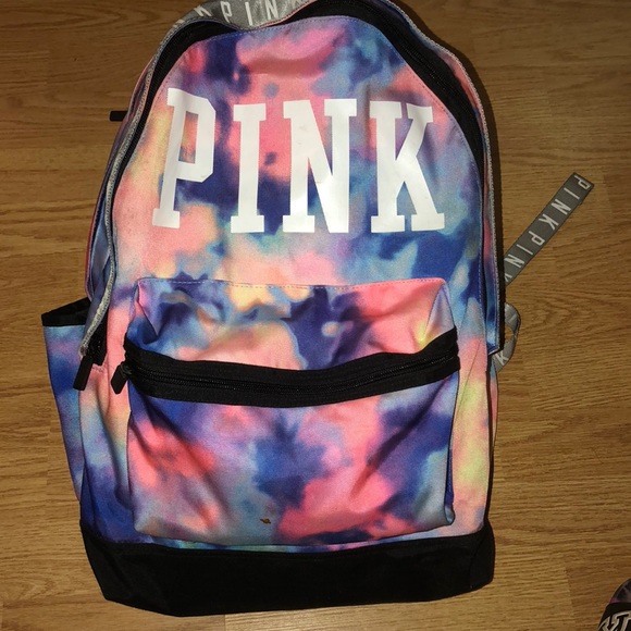 tie dye victoria's secret pink backpack